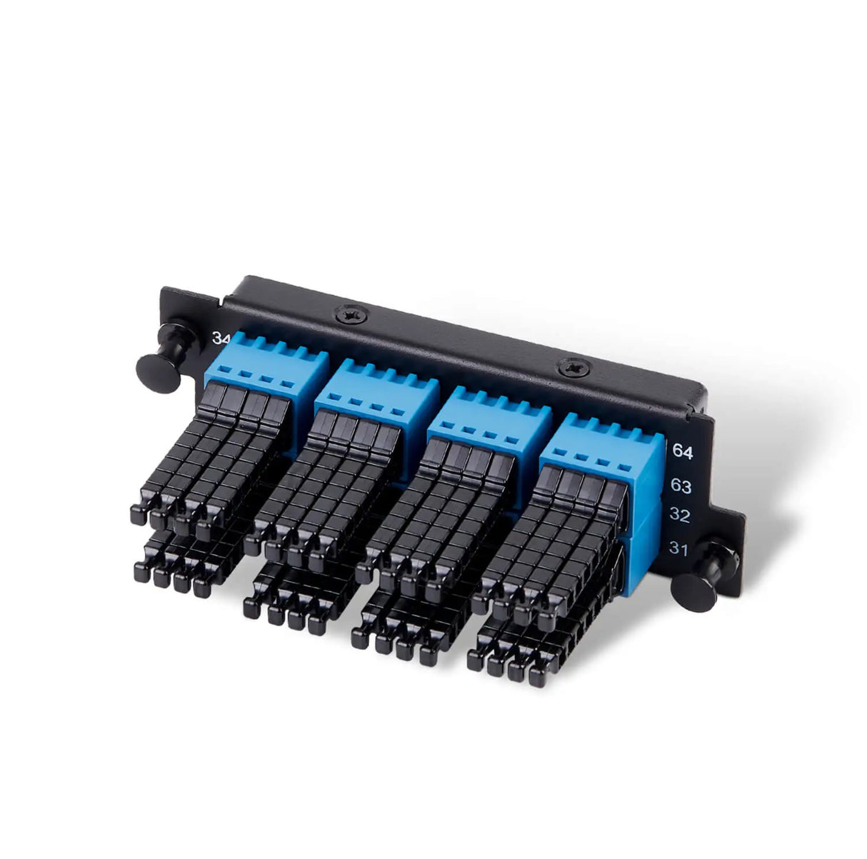 64-port MDC (Quad) Metal Adapter Panel, Match for UltraX/Y/N/S Series Enclosures