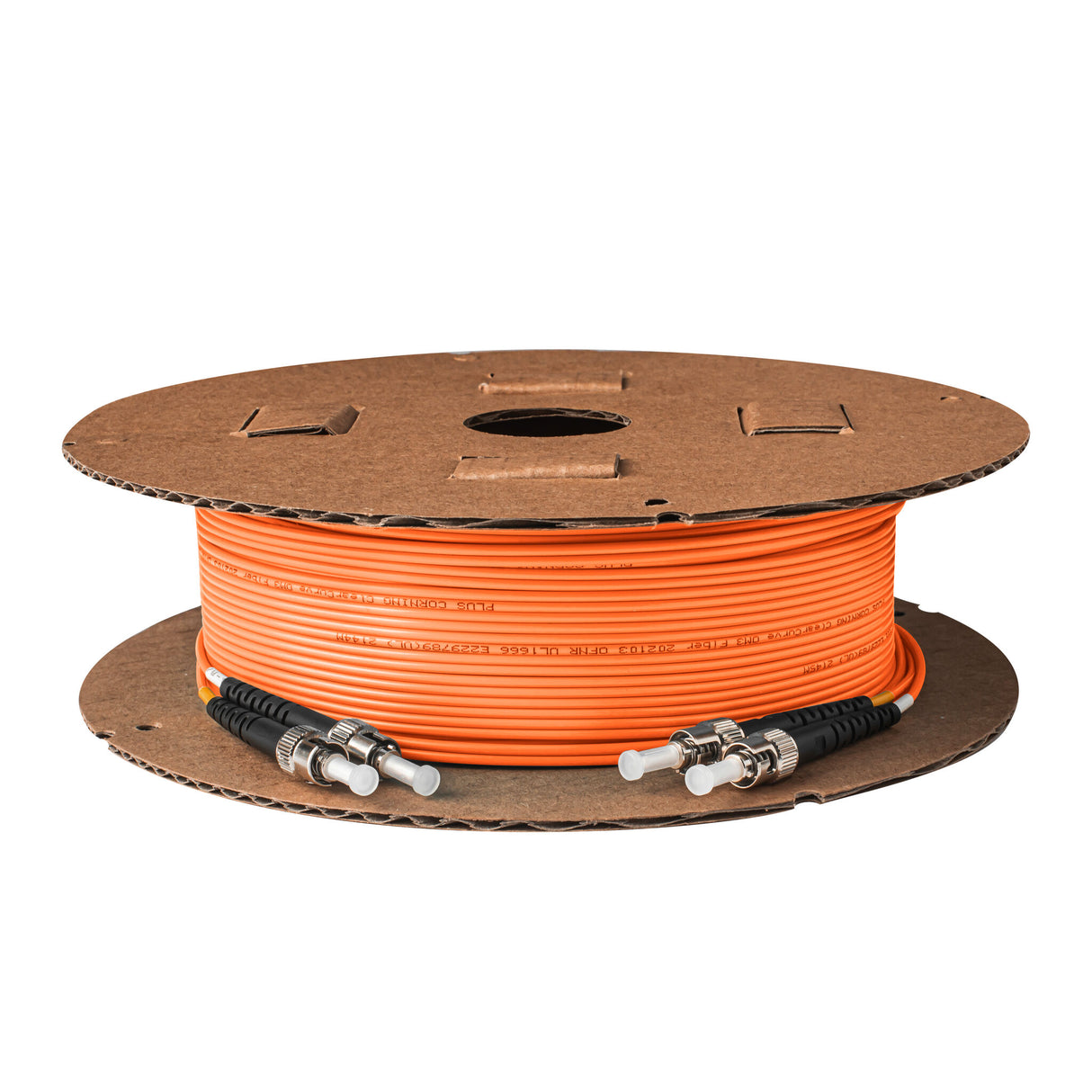 電信級 0.2dB ST/UPC to ST/UPC 多模 OM1 雙工光纖跳線 | 康寧纖芯 | 橘色 LSZH 低煙無鹵外被