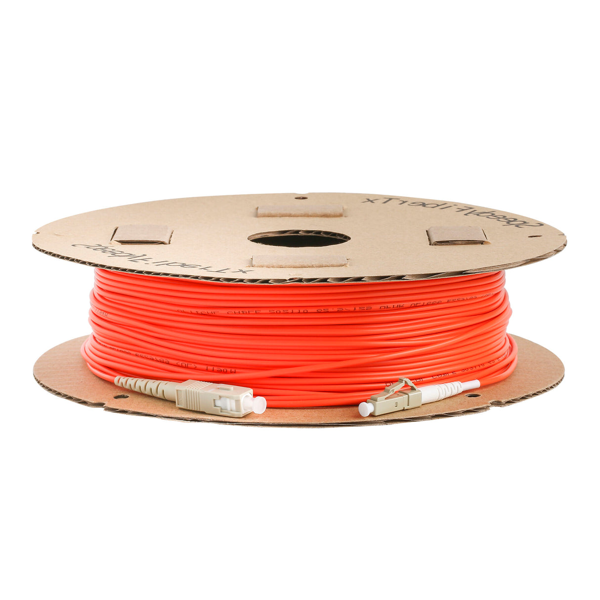 TAA合規 | 電信級 0.2dB SC/UPC to LC/UPC 多模 OM1 單工光纖跳線 | 康寧纖芯 | 橘色 OFNR 外被