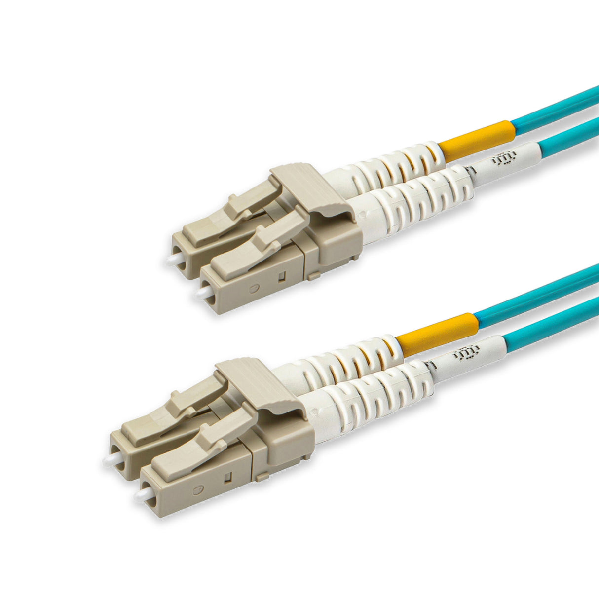 LC-LC multimode OM3 fiber patch cable with Corning OM3 50/125um optical fiber, available in custom lengths and specifications. Ideal for data centers, enterprise networks, and telecom rooms.