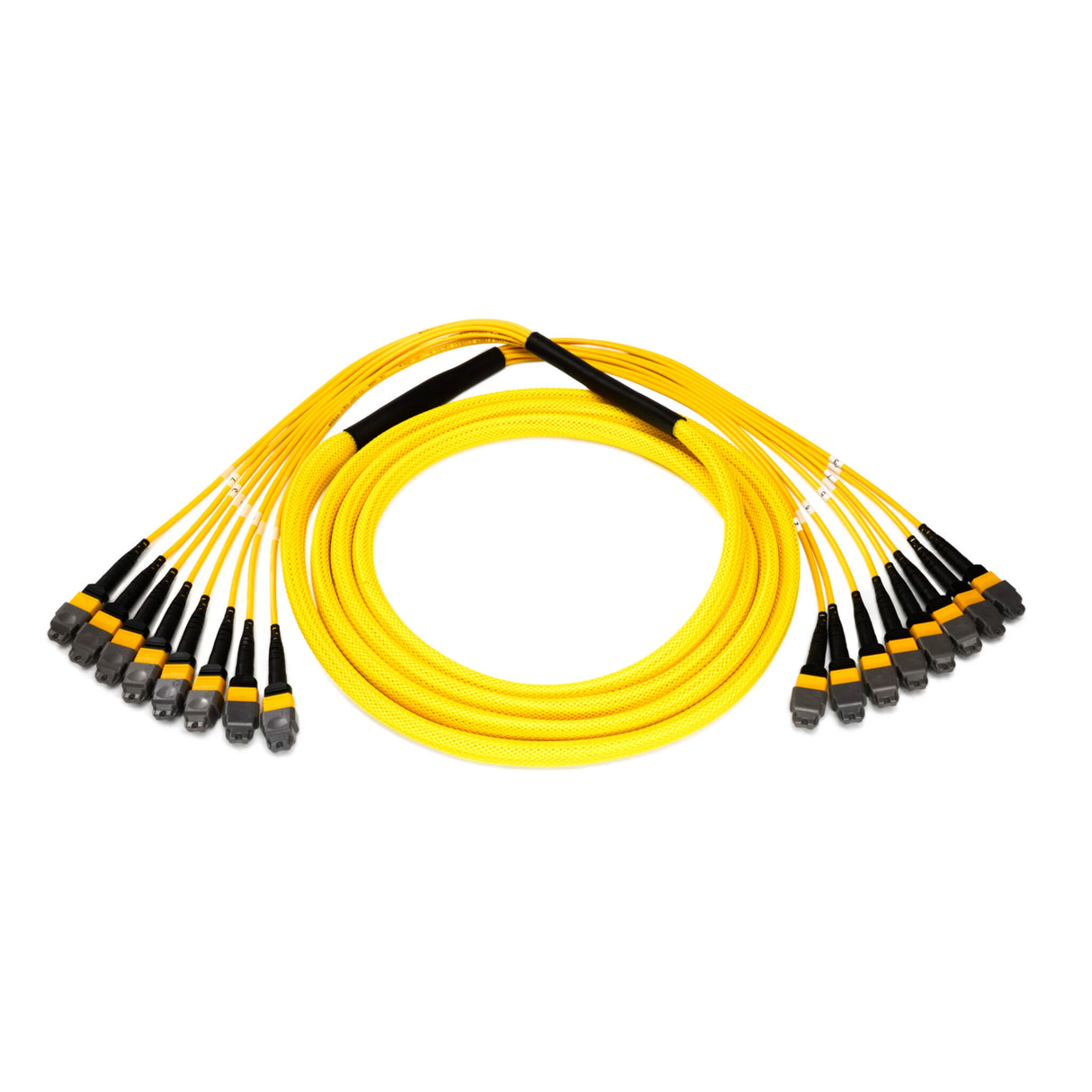 96-Fiber Elite Non-Pinned MTP® to MTP® Trunk Cable with Corning® SMF-28® Ultra Singlemode Fiber, Type B polarity, Yellow Jacket and Yellow Connectors on both ends