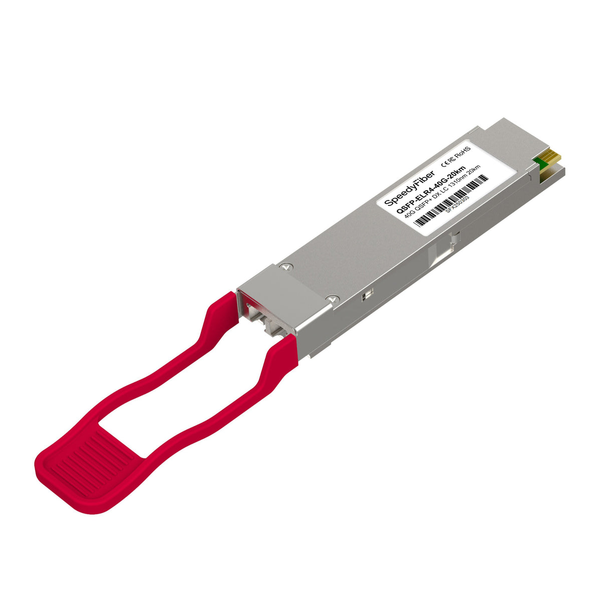 SpeedyFiberTX 40GBASE-ELR4 QSFP+ 1310nm 20km DOM Duplex LC/UPC SMF Optical Transceiver Modul