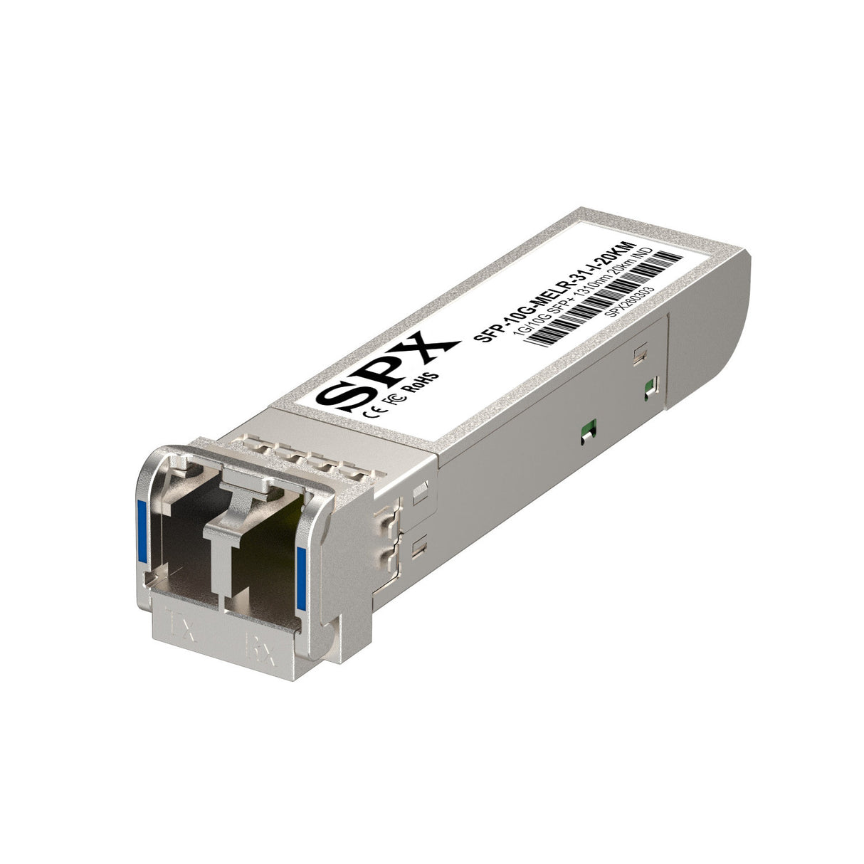 SpeedyFiberTX 1/10GBASE-LR SFP+ 1310nm 20km DOM Duplex LC/UPC SMF Optical Transceiver Module (Industrial)