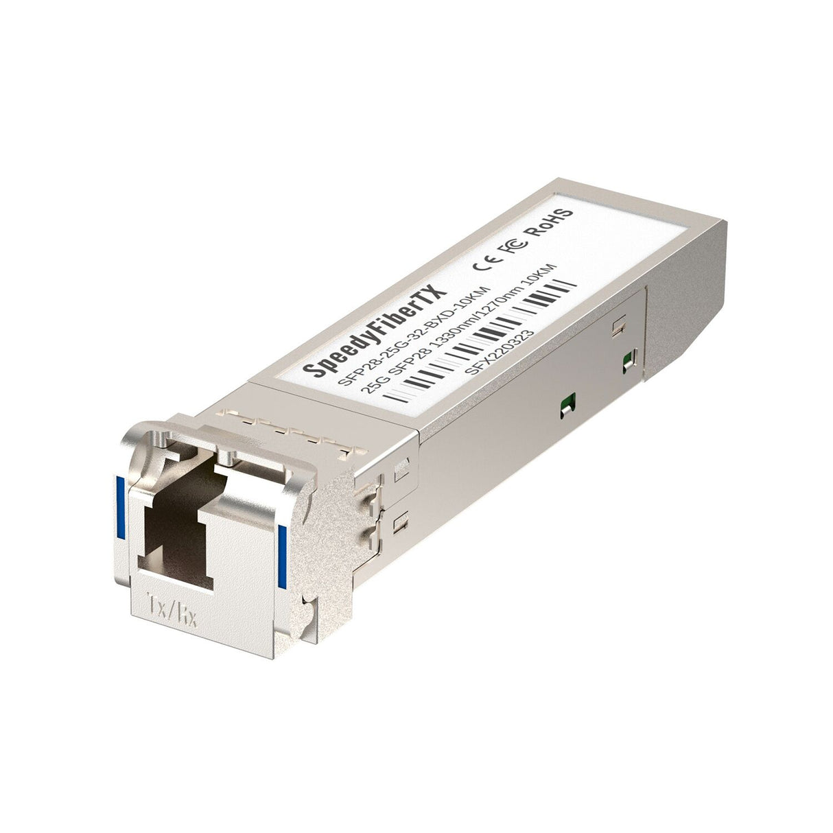 SpeedyFiberTX 25GBASE-D SFP28 1330nm-TX/1270nm-RX 10km DOM Simplex LC/UPC SMF Optical Transceiver Module