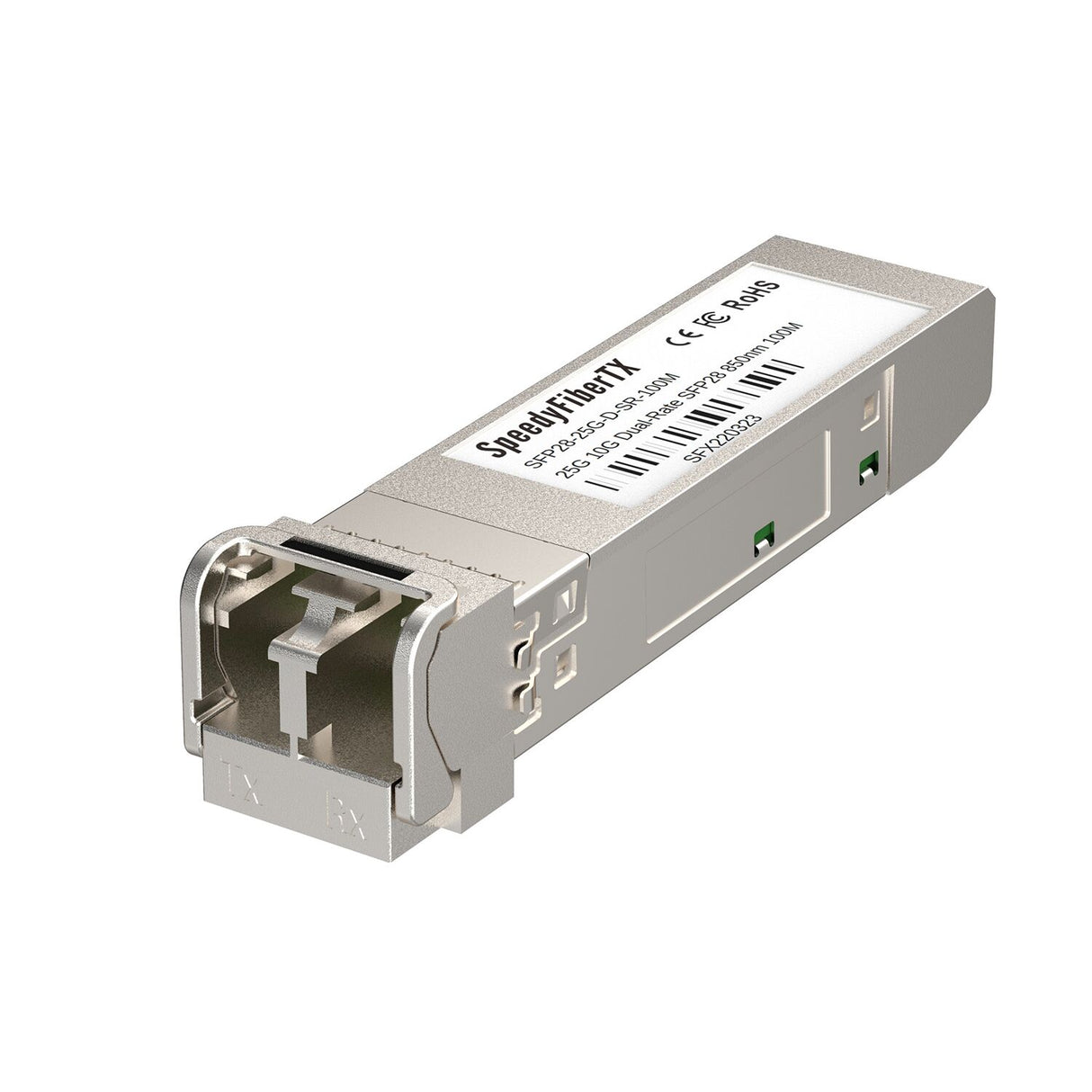 SpeedyFiberTX 10/25GBASE-SR SFP28 Dual-rate 850nm 100m DOM Duplex LC/UPC MMF Optical Transceiver Module