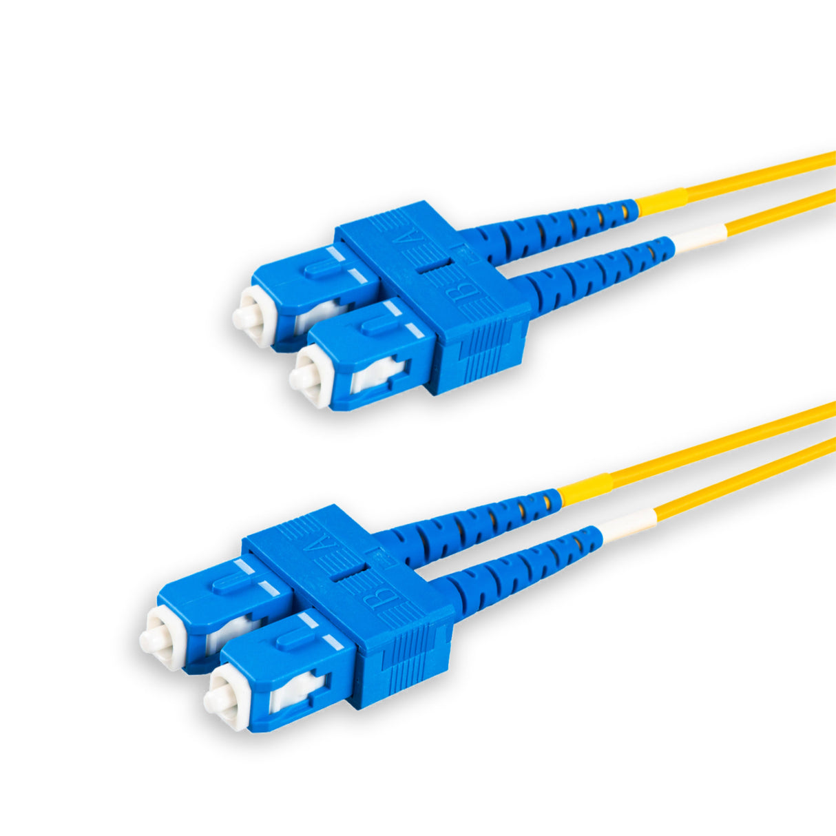 SpeedyFiberTX SC/UPC to SC/UPC Single-Mode Duplex Fiber Patch Cable | Corning SMF-28 Ultra Fiber | OS1/OS2 Compatible