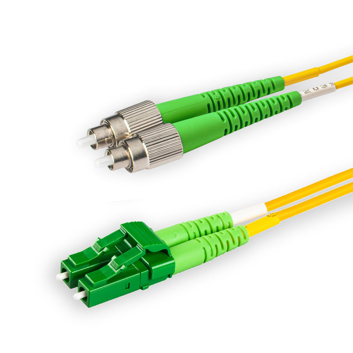 0.2dB LC/APC to FC/APC Single-mode Duplex Fiber Patch Cable | Corning SMF-28 Ultra Fiber | OS1/OS2 Compatible | OFNP Jacket
