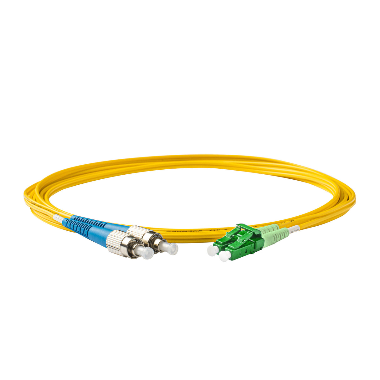 0.2dB LC/APC to FC/UPC Single-mode Duplex Fiber Patch Cable | Corning SMF-28 Ultra Fiber | OS1/OS2 Compatible | OFNP Jacket