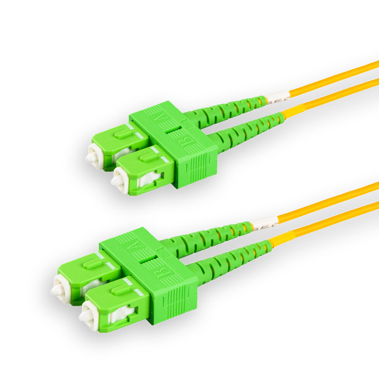 SpeedyFiberTX SC/APC to SC/APC Single-Mode Duplex Fiber Patch Cable | Corning SMF-28 Ultra Fiber | OS1/OS2 Compatible