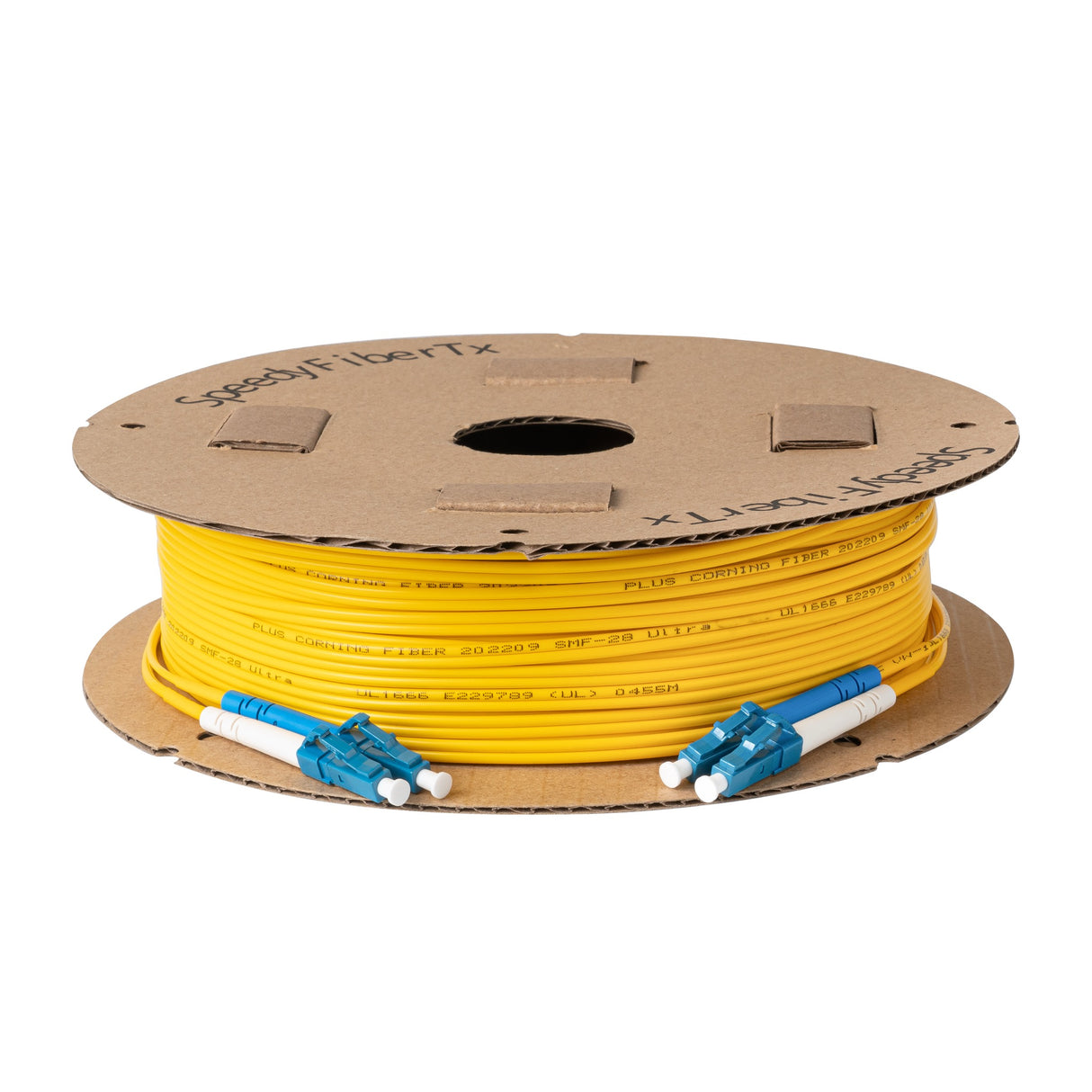 TAA Compliant Fiber Patch Cable | 0.2dB LC/UPC to LC/UPC Single-mode Duplex | Corning SMF-28 Ultra Fiber | OS1/OS2 Compatible | OFNP Jacket