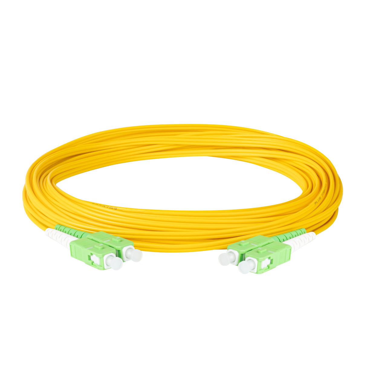 TAA Compliant Fiber Patch Cable | 0.2dB SC/APC to SC/APC Single-mode Duplex | Corning SMF-28 Ultra Fiber | OS1/OS2 Compatible | OFNP Jacket