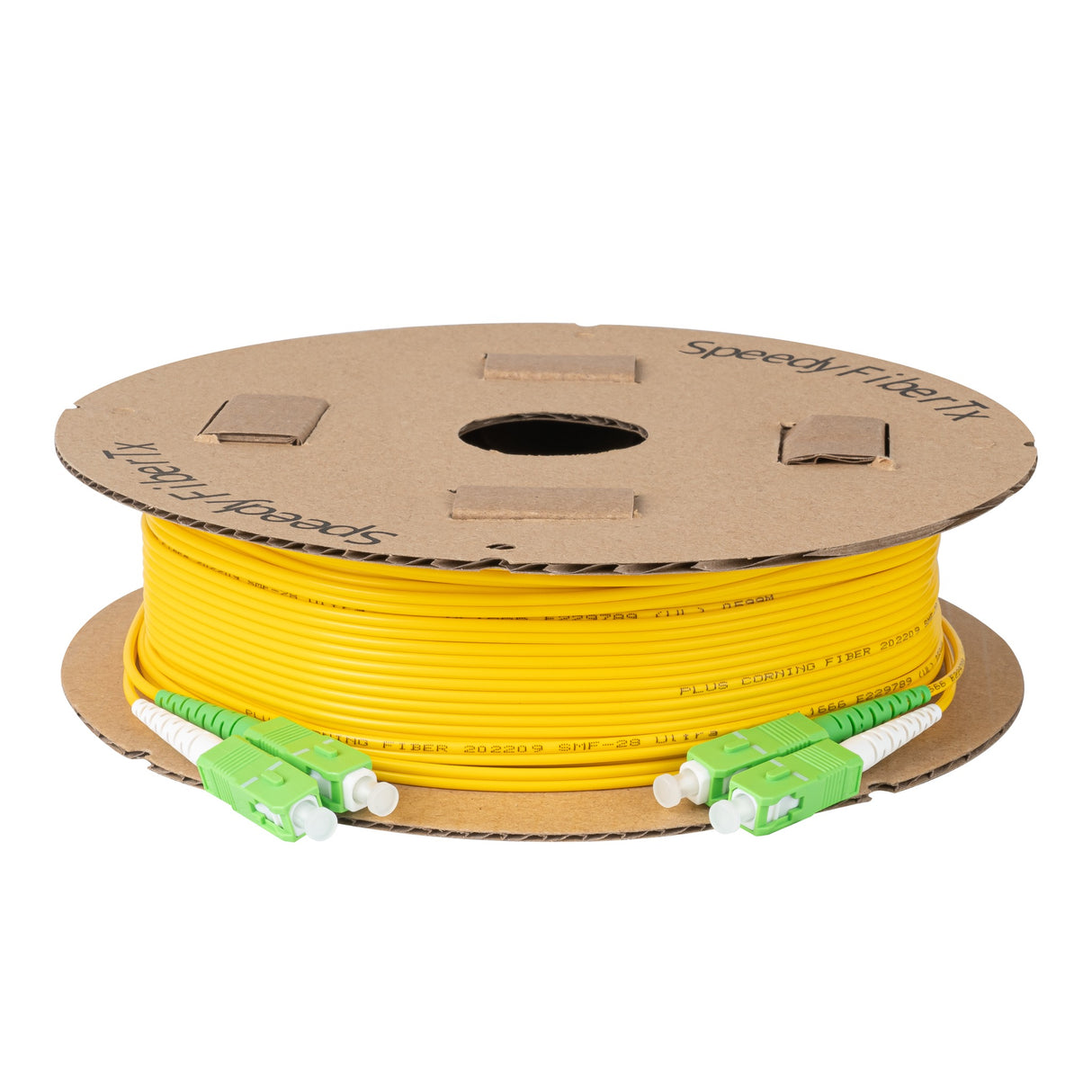 TAA Compliant Fiber Patch Cable | 0.2dB SC/APC to SC/APC Single-mode Duplex | Corning SMF-28 Ultra Fiber | OS1/OS2 Compatible | OFNP Jacket