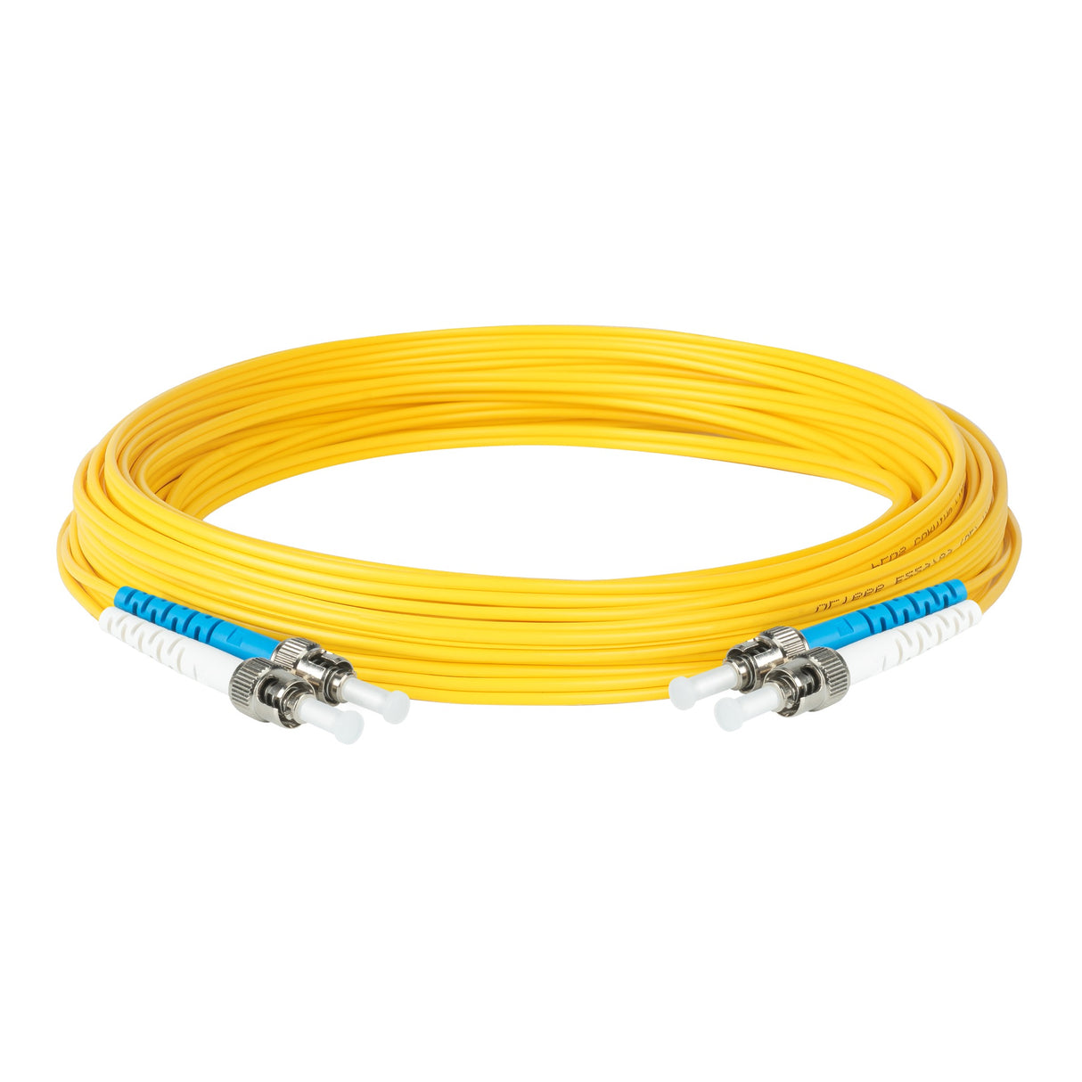 TAA Compliant Fiber Patch Cable | 0.2dB ST/UPC to ST/UPC Single-mode Duplex | Corning SMF-28 Ultra Fiber | OS1/OS2 Compatible | OFNP Jacket