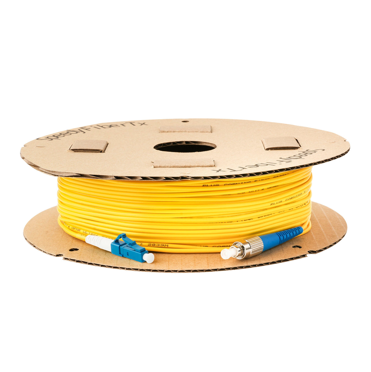Ultra Low Loss 0.1dB LC/UPC to FC/UPC Single-mode Simplex Fiber Patch Cable | Corning SMF-28 Ultra Fiber | OS1/OS2 Compatible | OFNP Jacket