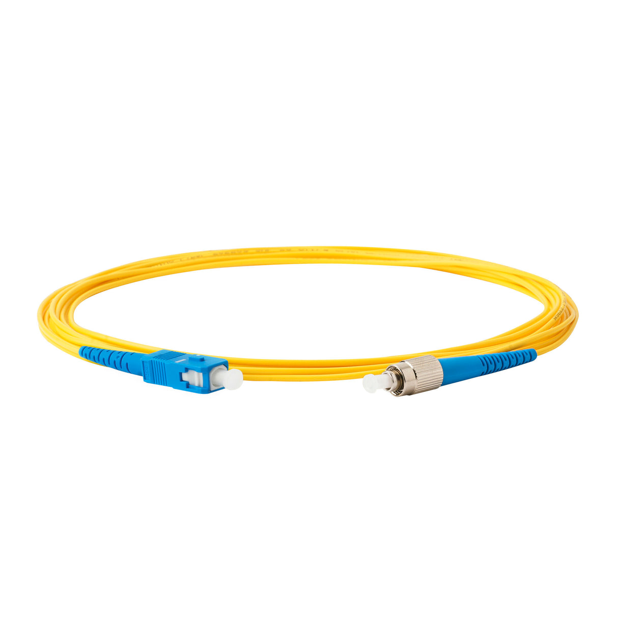 Ultra Low Loss 0.1dB SC/UPC to FC/UPC Single-mode Simplex Fiber Patch Cable | Corning SMF-28 Ultra Fiber | OS1/OS2 Compatible | OFNP Jacket
