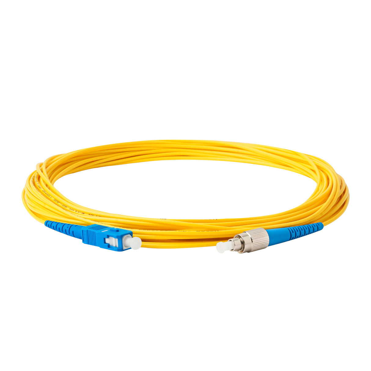 Ultra Low Loss 0.1dB SC/UPC to FC/UPC Single-mode Simplex Fiber Patch Cable | Corning SMF-28 Ultra Fiber | OS1/OS2 Compatible | OFNP Jacket