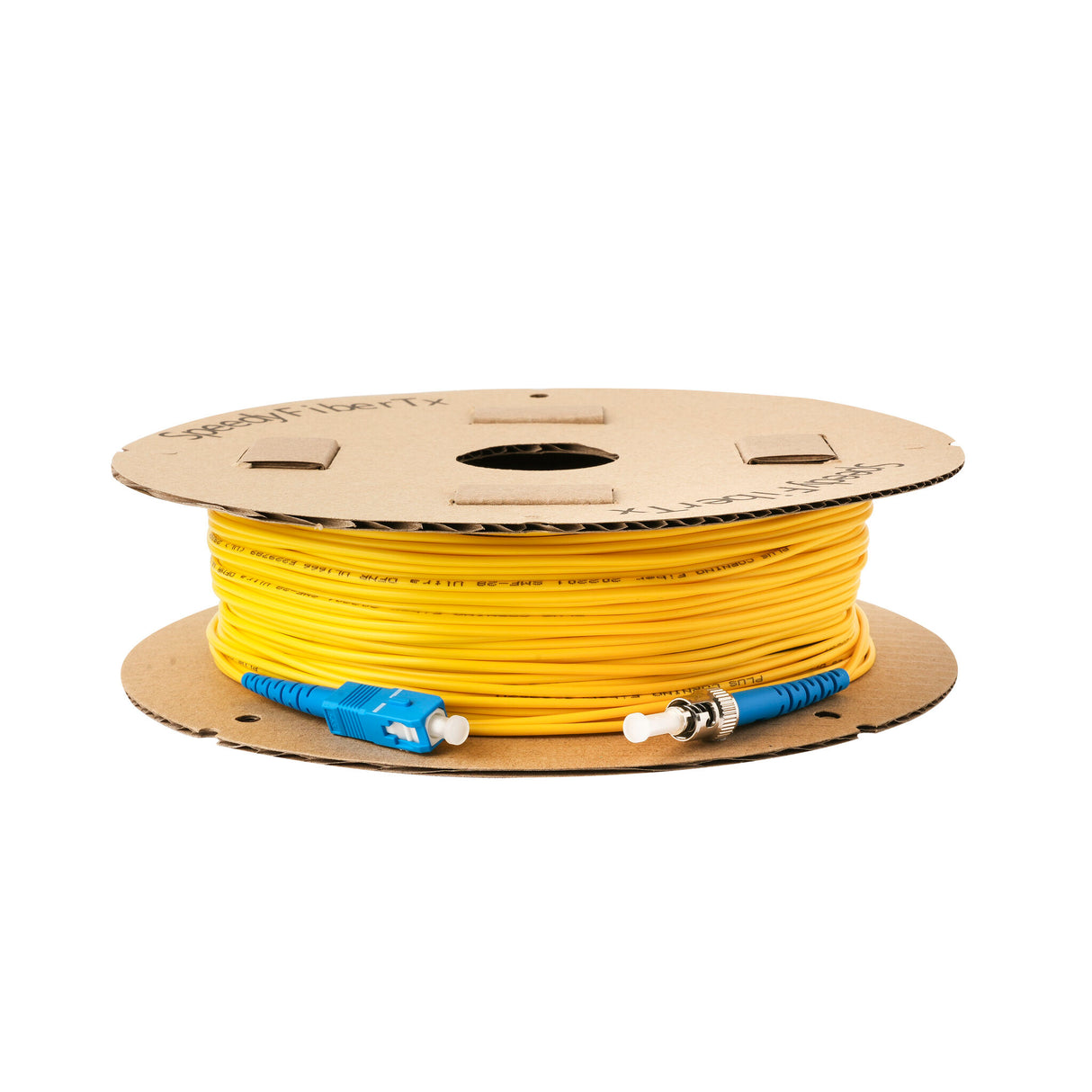 TAA Compliant Fiber Patch Cable | 0.2dB SC/UPC to ST/UPC Single-mode Simplex | Corning SMF-28 Ultra Fiber | OS1/OS2 Compatible | OFNR Jacket