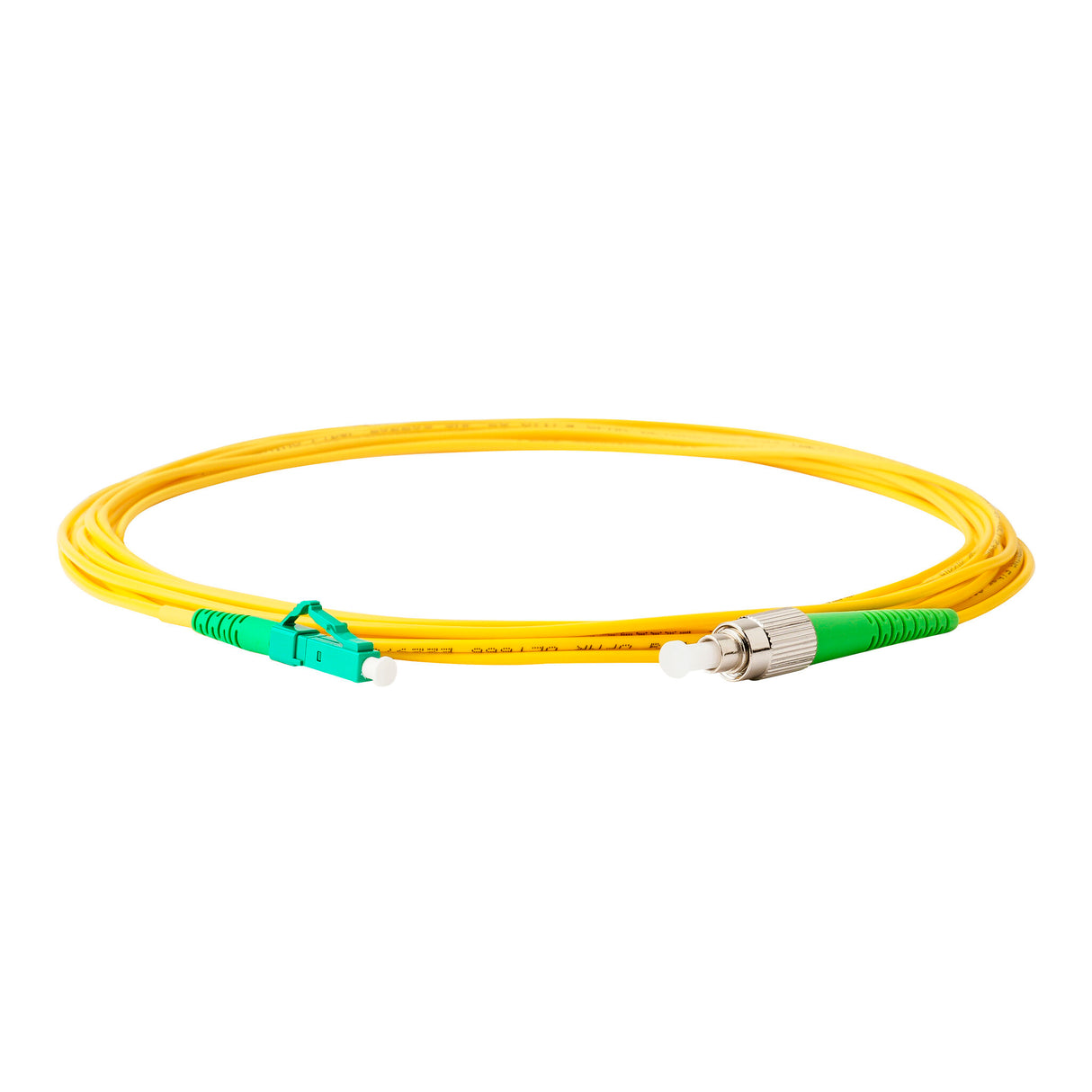 0.2dB Slim LC/APC to FC/APC Single-mode Simplex Fiber Patch Cable | Corning SMF-28 Ultra Fiber | OS1/OS2 Compatible | OFNR Jacket
