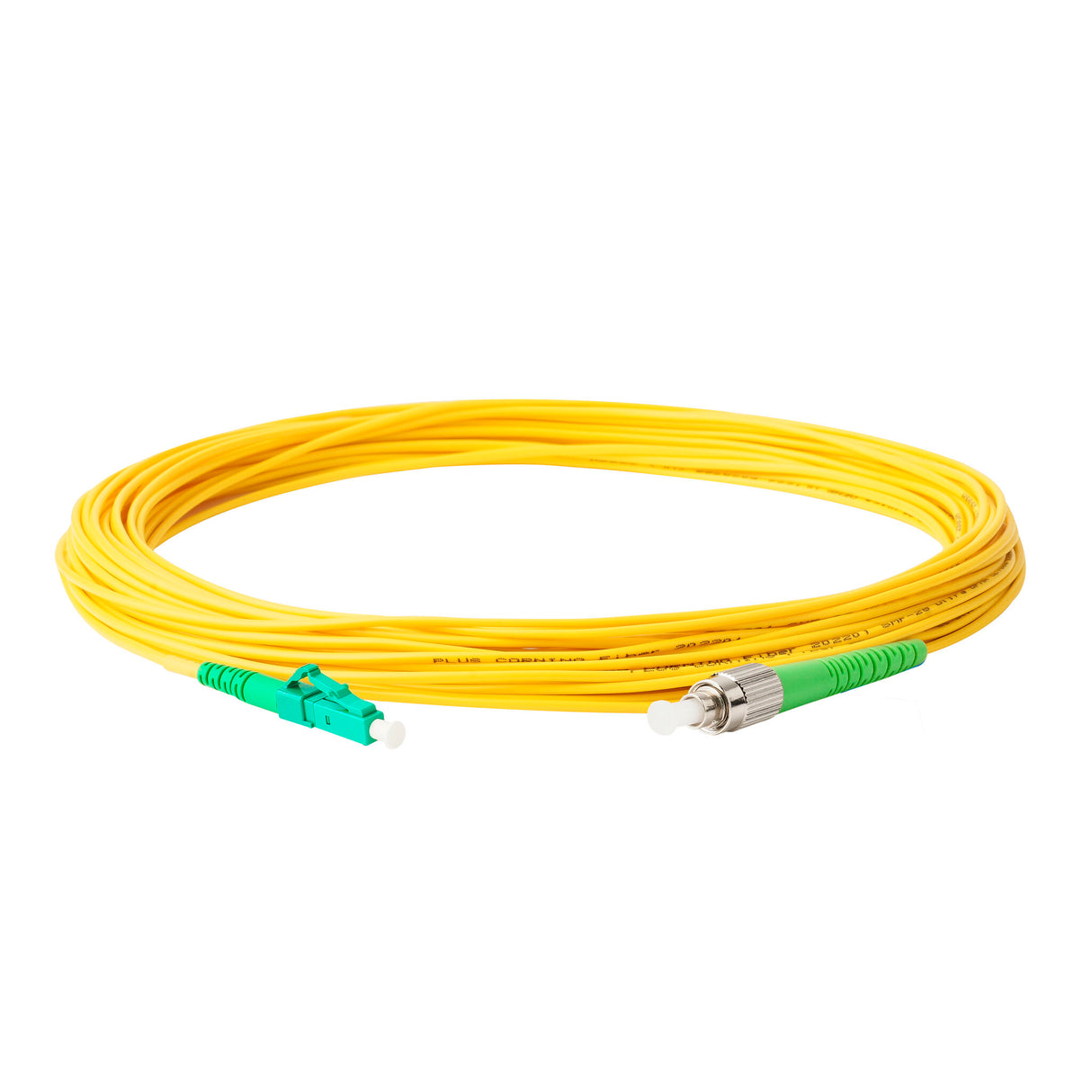 0.2dB Slim LC/APC to FC/APC Single-mode Simplex Fiber Patch Cable | Corning SMF-28 Ultra Fiber | OS1/OS2 Compatible | OFNR Jacket