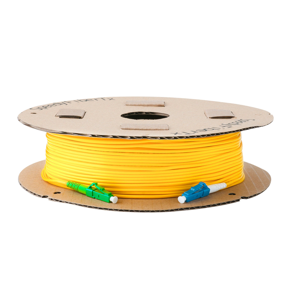 Ultra Low Loss 0.1dB Slim LC/APC to LC/UPC Single-mode Simplex Fiber Patch Cable | Corning SMF-28 Ultra Fiber | OS1/OS2 Compatible | OFNR Jacket