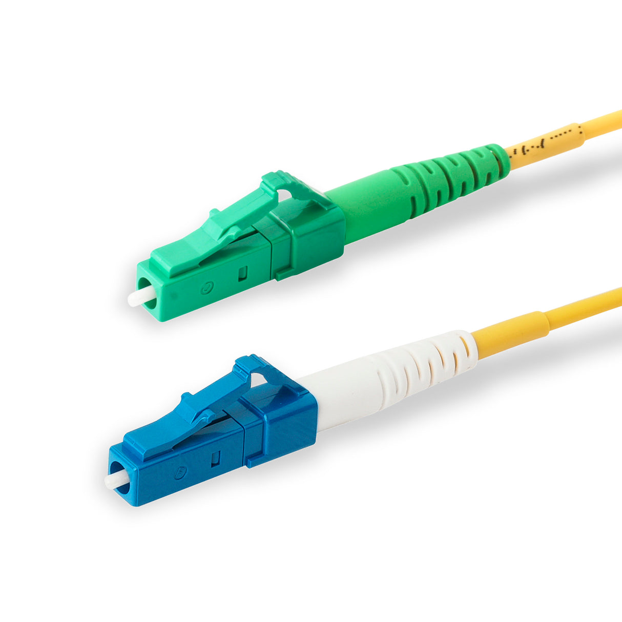 SpeedyFiberTX LC/APC to LC/UPC Single-Mode Simplex Fiber Patch Cable | Corning SMF-28 Ultra Fiber | OS1/OS2 Compatible