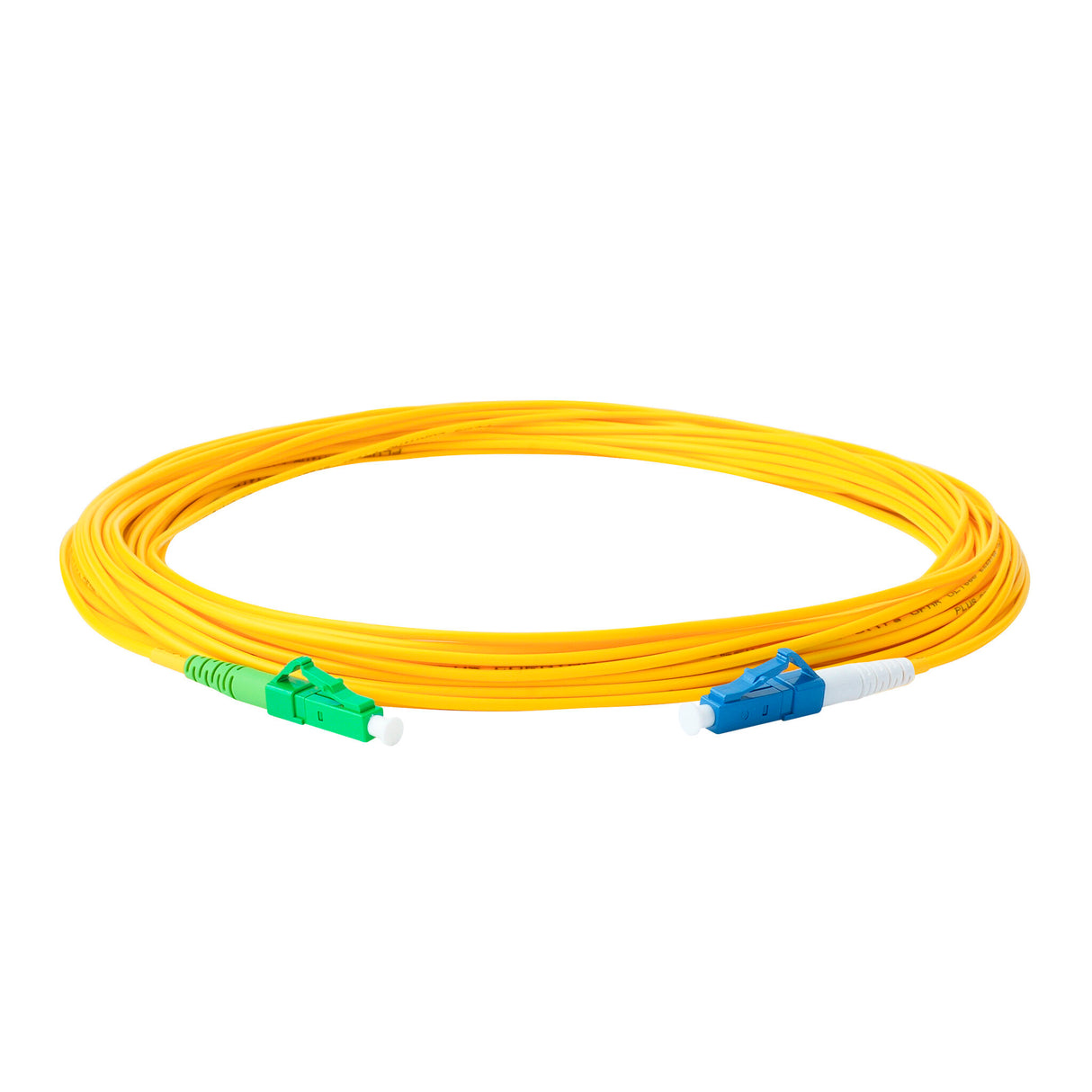 TAA Compliant Fiber Patch Cable | 0.2dB LC/APC to LC/UPC Single-mode Simplex | Corning SMF-28 Ultra Fiber | OS1/OS2 Compatible | OFNR Jacket