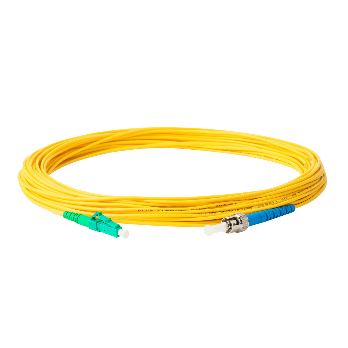 TAA合規 | 電信級 0.2dB 單模單工 LC/APC to ST/UPC 光纖跳線 | 康寧纖芯 | OFNR 外被