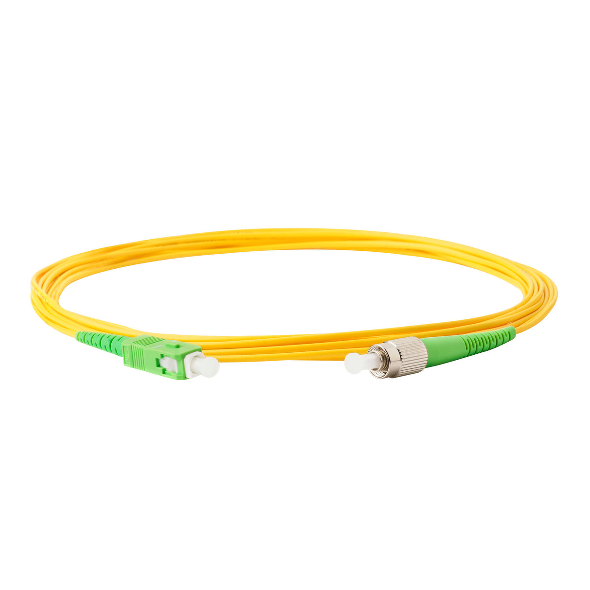 0.2dB SC/APC to FC/APC Single-mode Simplex Fiber Patch Cable | Corning SMF-28 Ultra Fiber | OS1/OS2 Compatible | OFNP Jacket