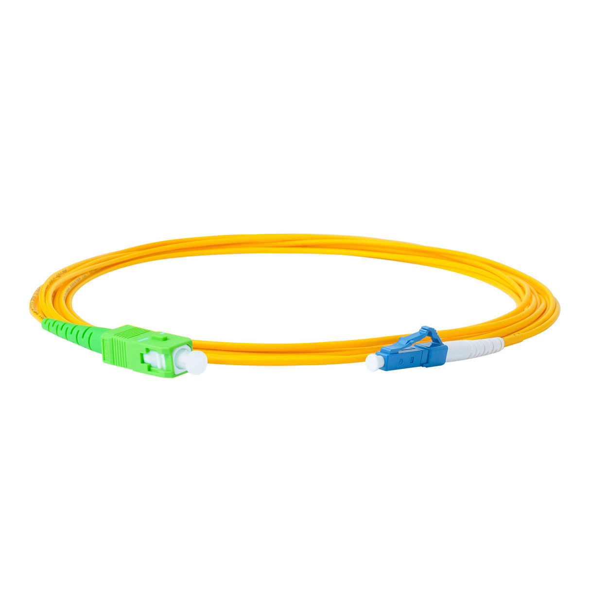 Low Loss 0.15dB SC/APC to LC/UPC Single-mode Simplex Fiber Patch Cable | Corning SMF-28 Ultra Fiber | OS1/OS2 Compatible | LSZH Jacket