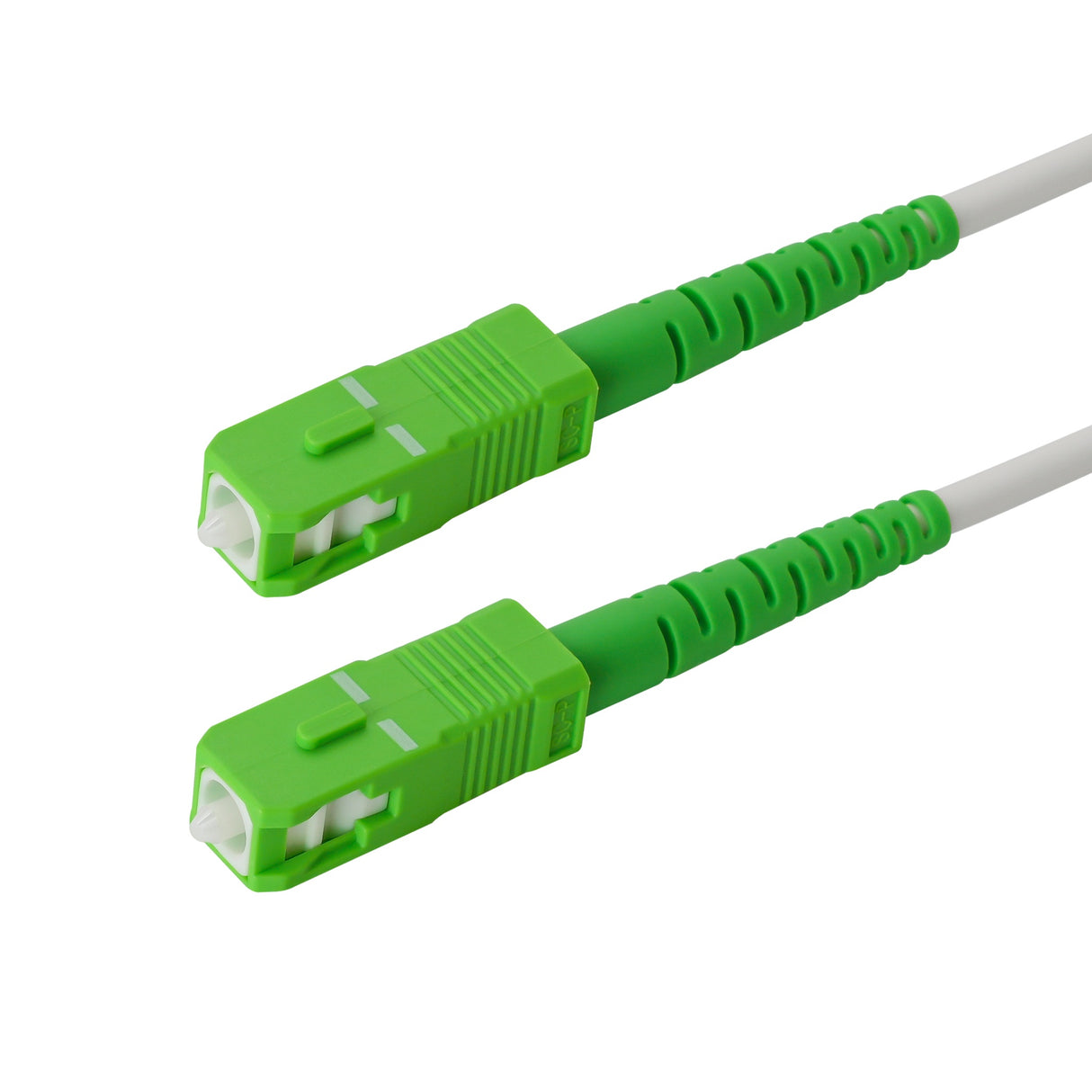 Low Loss 0.15dB SC / APC to SC / APC Single-mode Simplex Armored Fiber Patch Cable | Corning ClearCurve® LBL G657A2 Fiber | Ø3 mm White LSZH Jacket