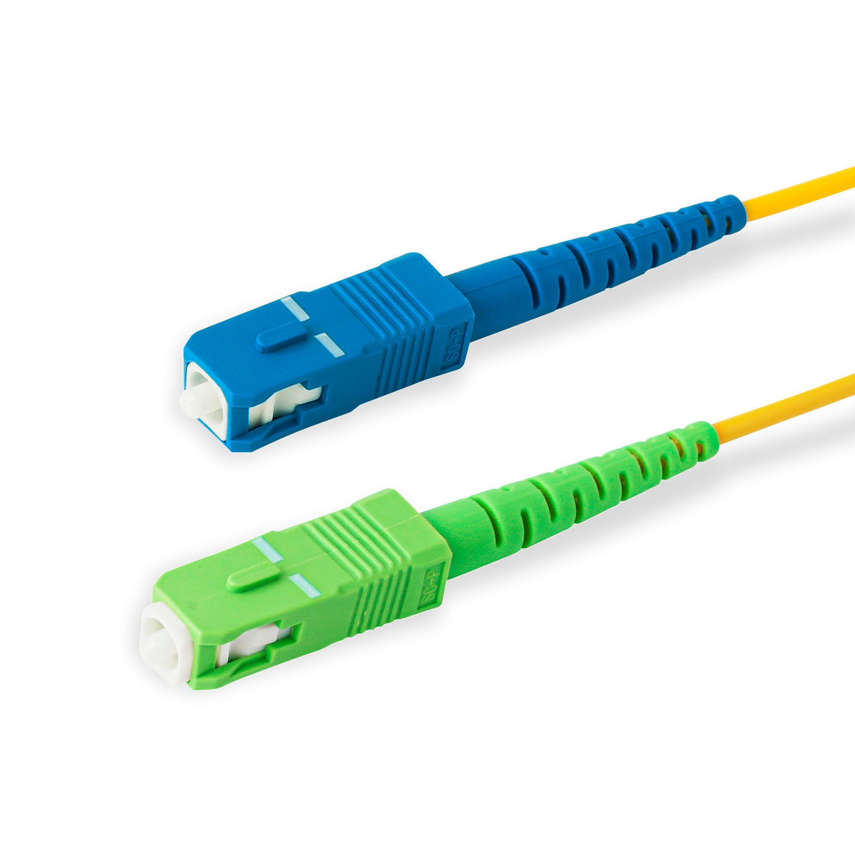 SpeedyFiberTX SC/APC to SC/UPC Single-Mode Simplex Fiber Patch Cable | Corning SMF-28 Ultra Fiber | OS1/OS2 Compatible