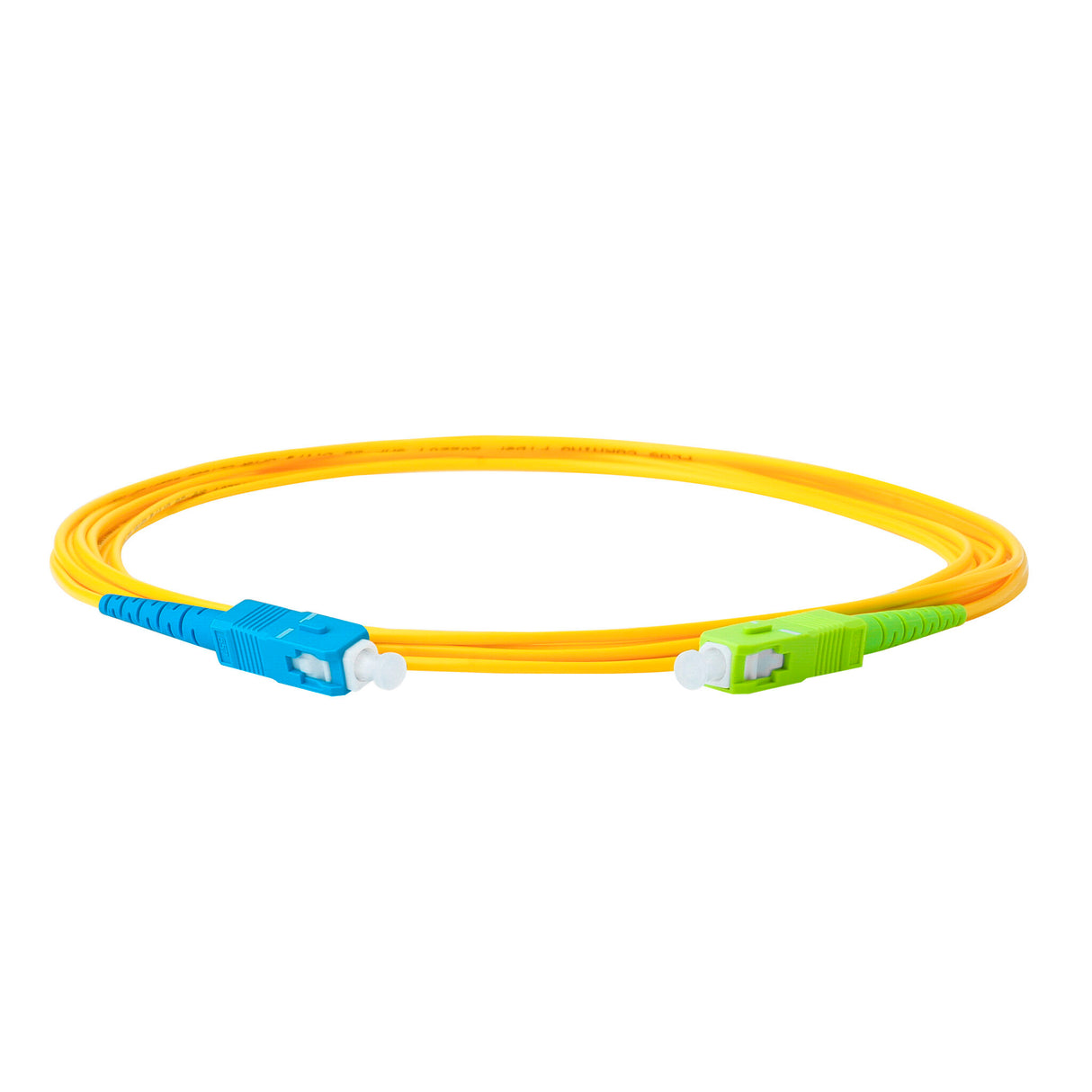 TAA合規 | 電信級 0.2dB 單模單工 SC/APC to SC/UPC 光纖跳線 | 康寧纖芯 | OFNR 外被