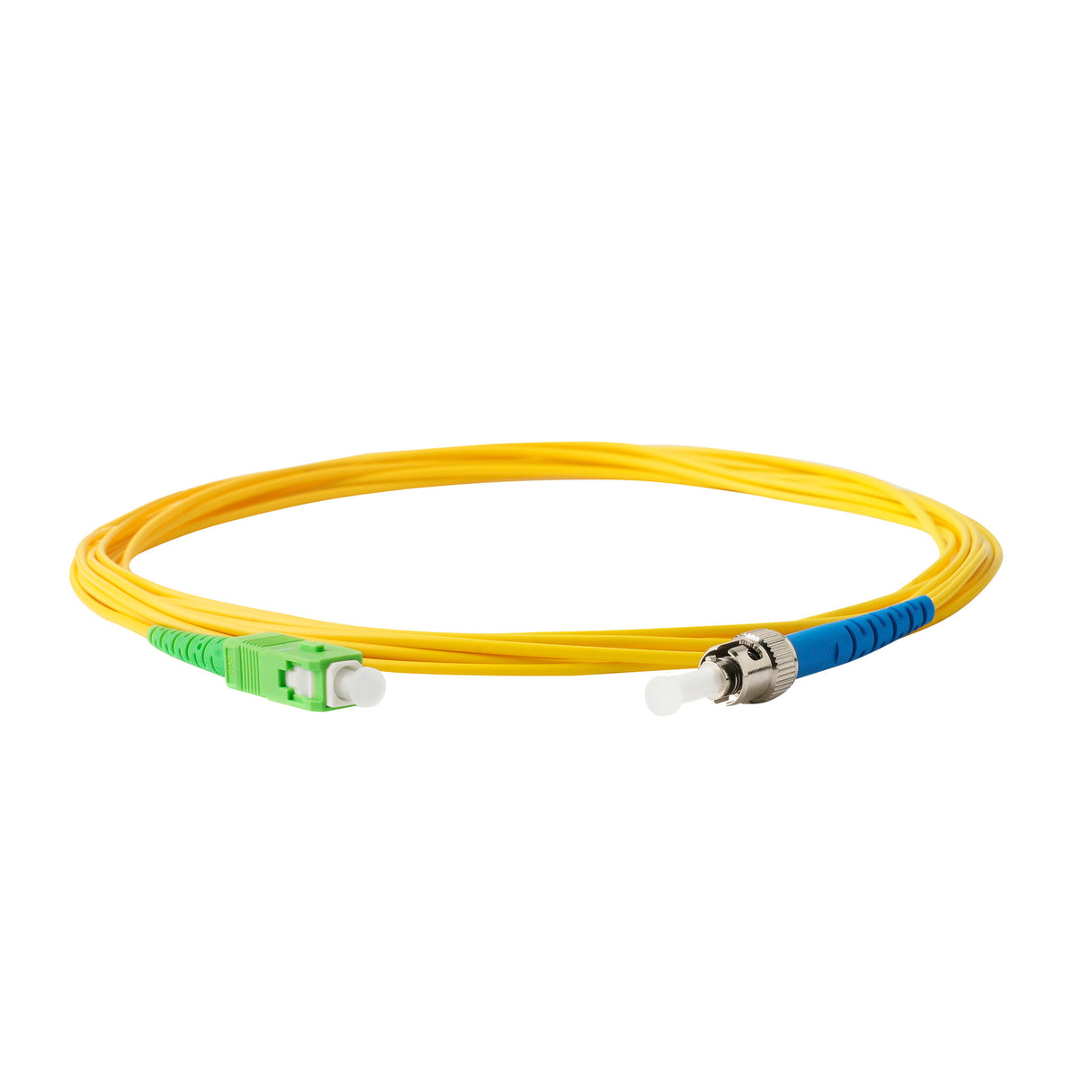 0.2dB SC/APC to ST/UPC Single-mode Simplex Fiber Patch Cable | Corning SMF-28 Ultra Fiber | OS1/OS2 Compatible | OFNP Jacket