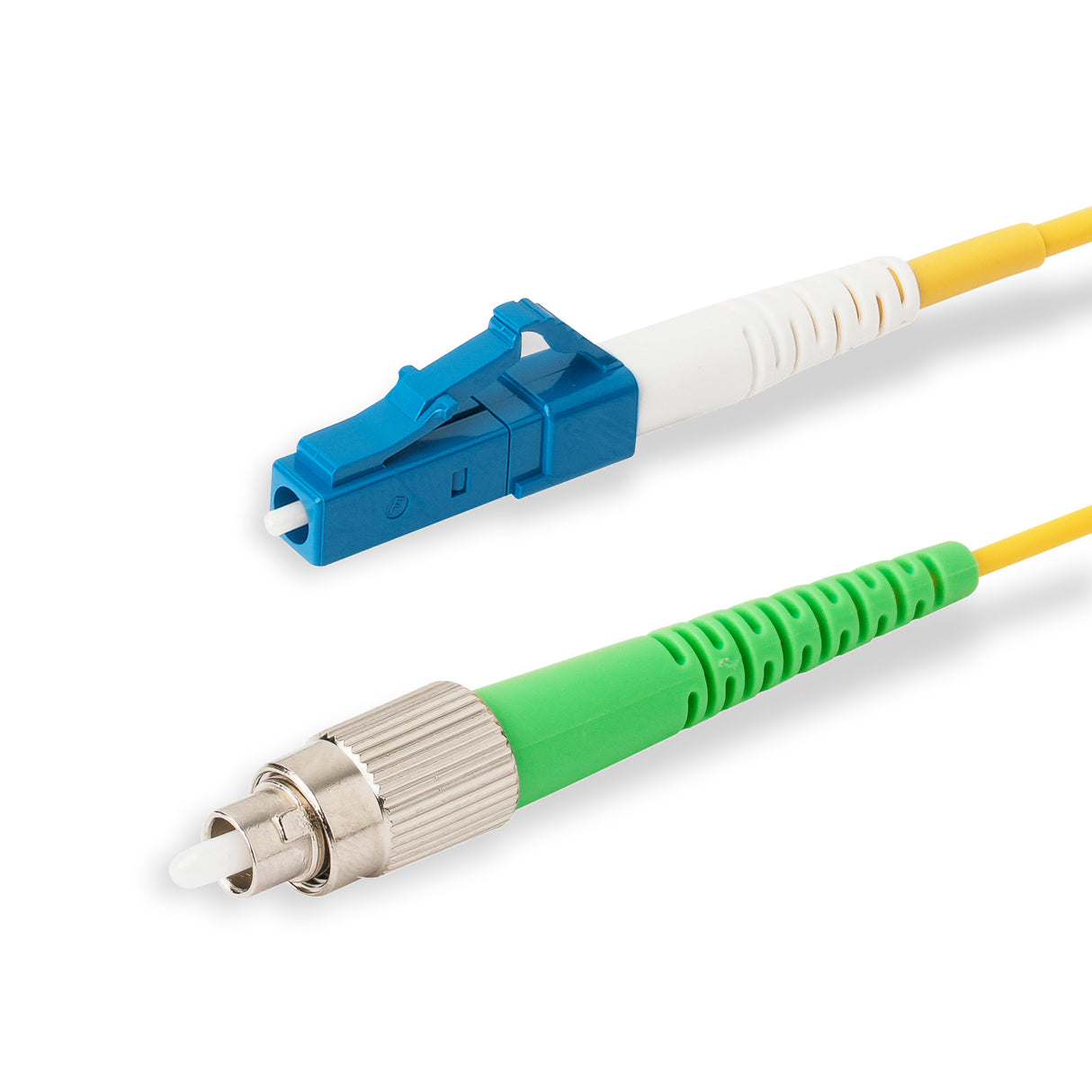 SpeedyFiberTX FC/APC to LC/UPC Single-Mode Simplex Fiber Patch Cable | Corning SMF-28 Ultra Fiber | OS1/OS2 Compatible