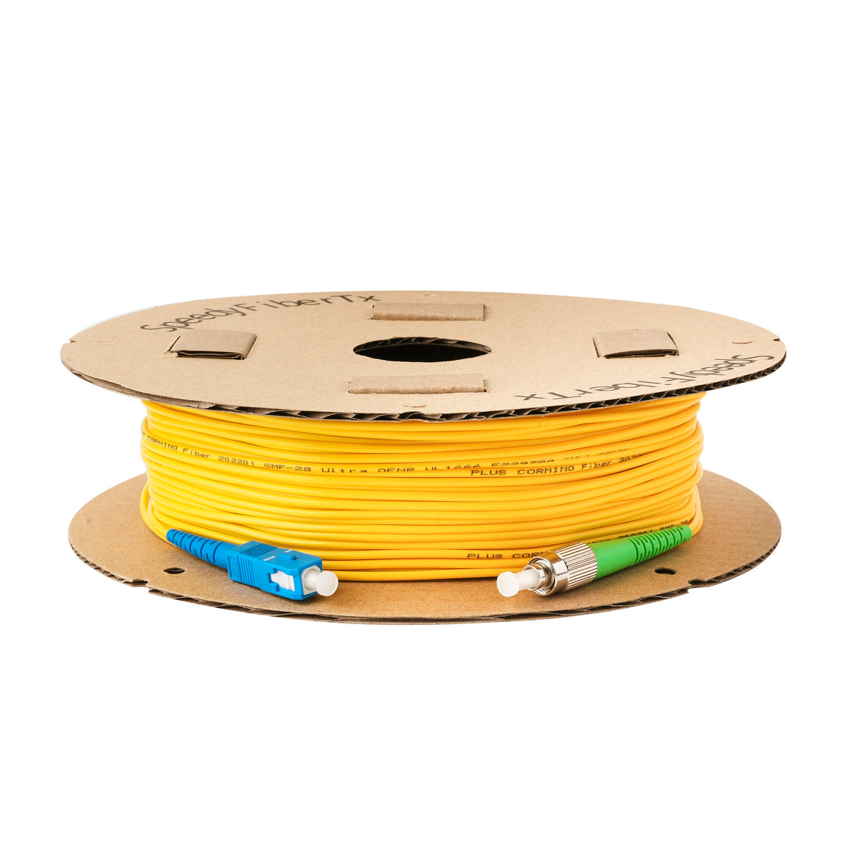 0.2dB FC/APC to SC/UPC Single-mode Simplex Fiber Patch Cable | Corning SMF-28 Ultra Fiber | OS1/OS2 Compatible | OFNP Jacket
