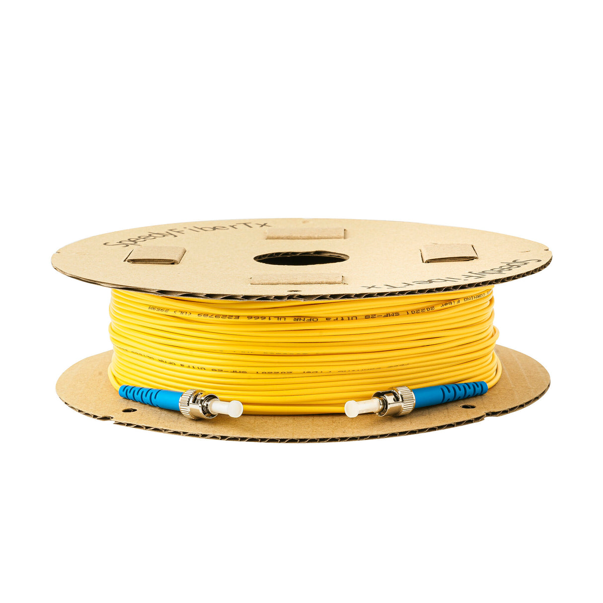 TAA Compliant Fiber Patch Cable | 0.2dB ST/UPC to ST/UPC Single-mode Simplex | Corning SMF-28 Ultra Fiber | OS1/OS2 Compatible | OFNR Jacket