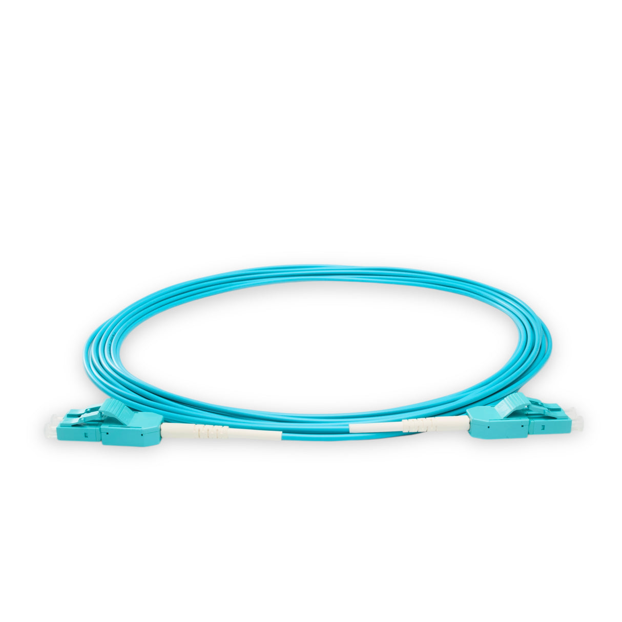 Uniboot Low Loss 0.15dB OM4 LC/UPC to LC/UPC Fiber Patch Cable | Polarity Switchable | Corning OM4 Fiber | Aqua Connector | OFNR Jacket | Speedy Model A Uniboot