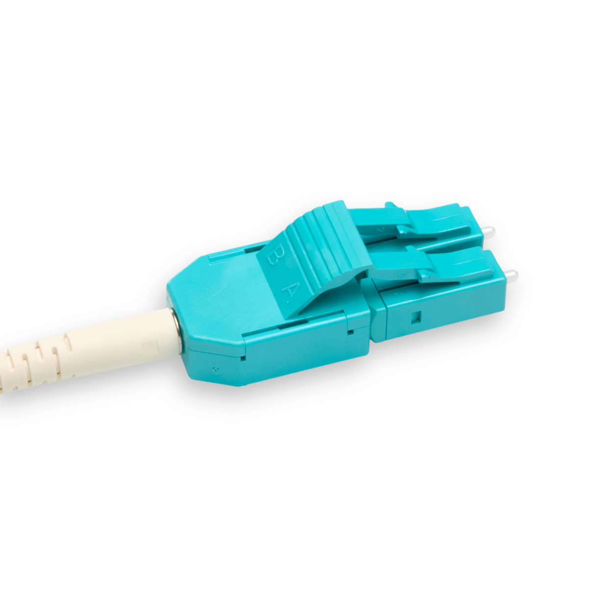 Uniboot Low Loss 0.15dB OM4 LC/UPC to LC/UPC Fiber Patch Cable | Polarity Switchable | Corning OM4 Fiber | Aqua Connector | OFNR Jacket | Speedy Model A Uniboot