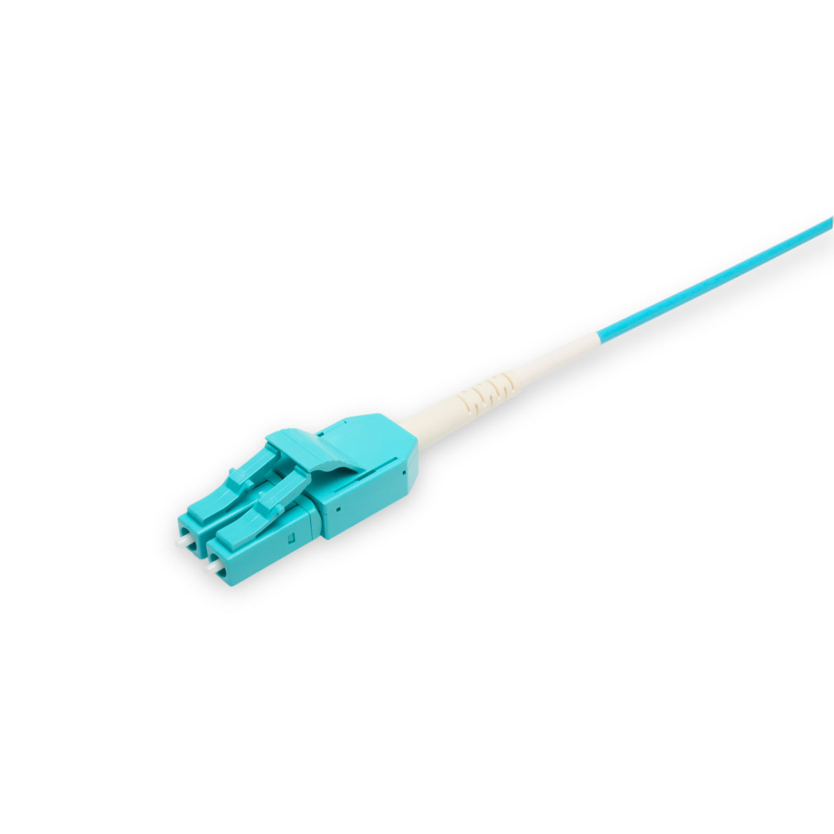 Uniboot Low Loss 0.15dB OM4 LC/UPC to LC/UPC Fiber Patch Cable | Polarity Switchable | Corning OM4 Fiber | Aqua Connector | OFNR Jacket | Speedy Model A Uniboot