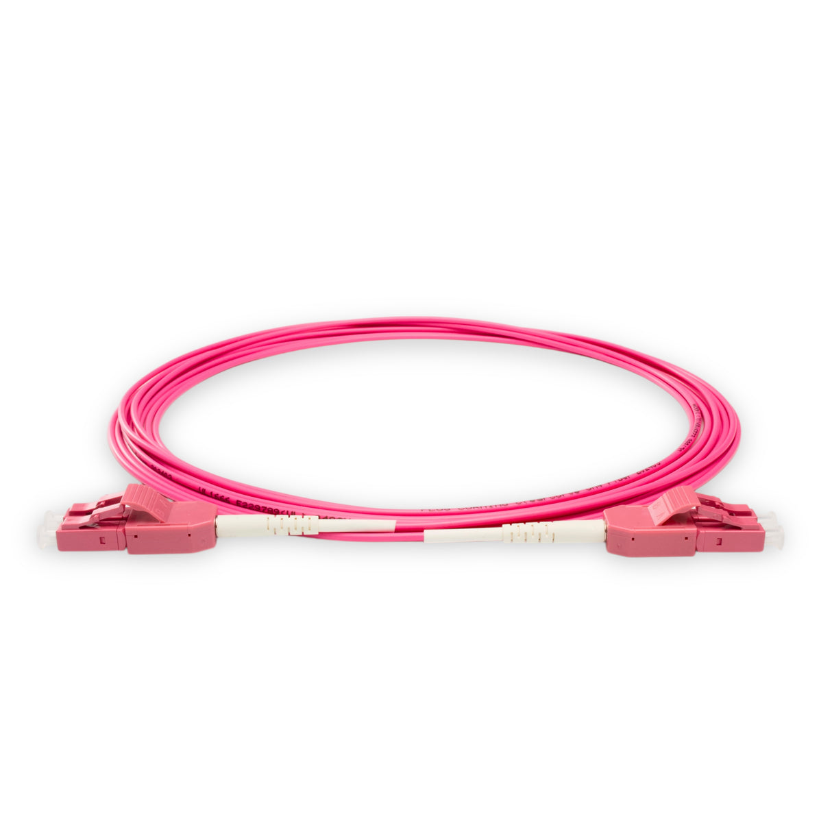 Uniboot Low Loss 0.15dB OM4 LC/UPC to LC/UPC Fiber Patch Cable | Polarity Switchable | Corning OM4 Fiber | Magenta Connector | LSZH Jacket | Speedy Model A Uniboot