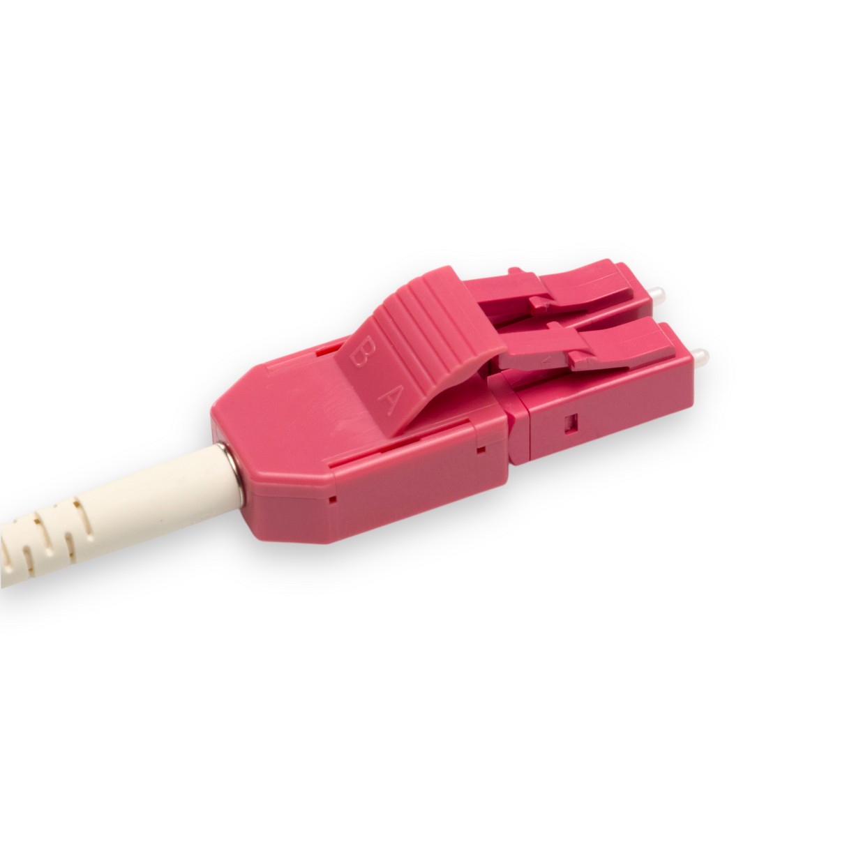 Uniboot Low Loss 0.15dB OM4 LC/UPC to LC/UPC Fiber Patch Cable | Polarity Switchable | Corning OM4 Fiber | Magenta Connector | LSZH Jacket | Speedy Model A Uniboot