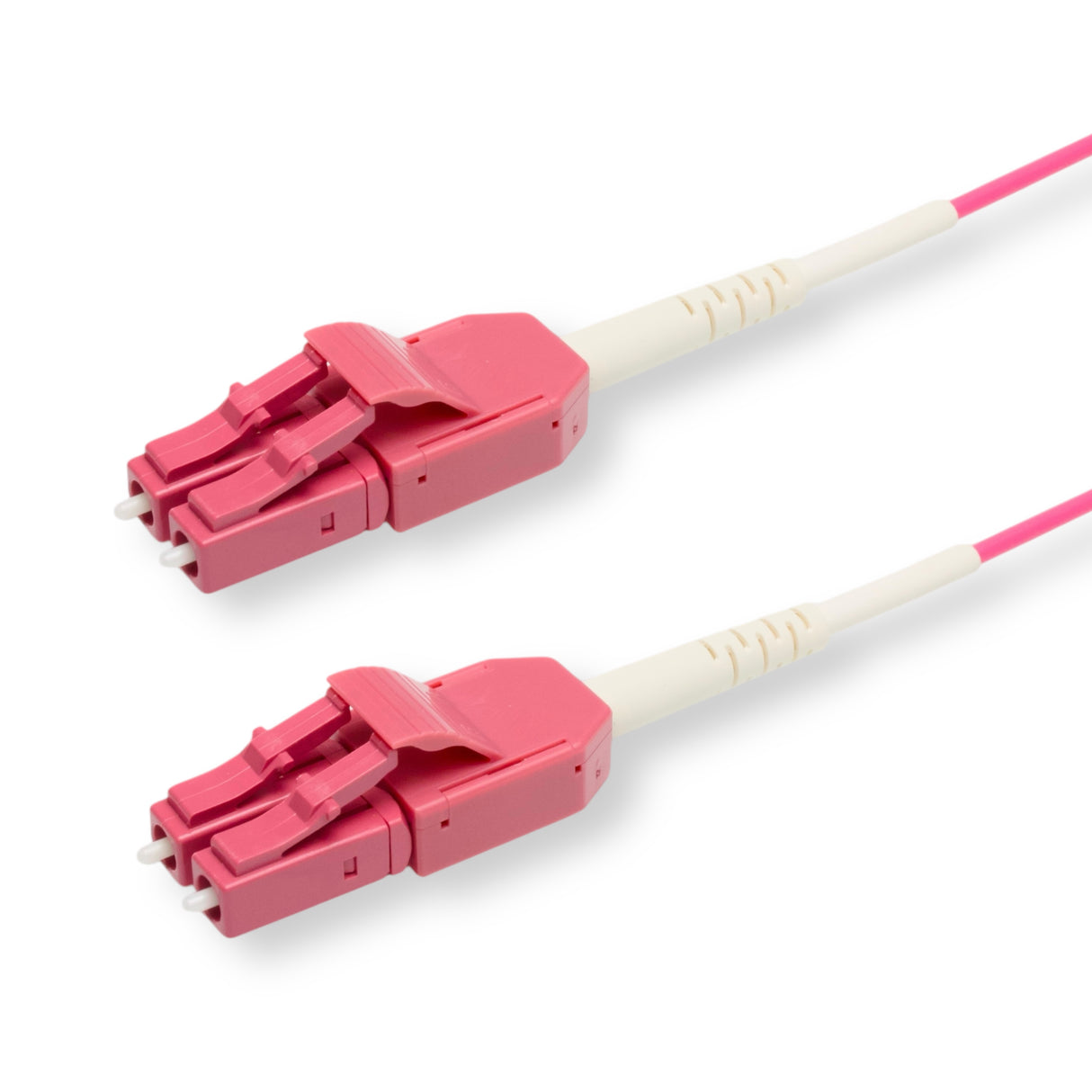 Uniboot Low Loss 0.15dB OM4 LC/UPC to LC/UPC Fiber Patch Cable | Polarity Switchable | Corning OM4 Fiber | Magenta Connector | LSZH Jacket | Speedy Model A Uniboot