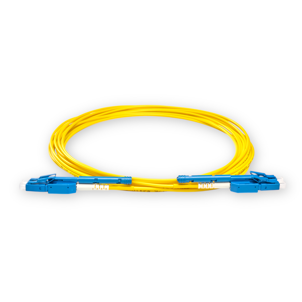 Push-Pull Tab Uniboot Ultra Low Loss 0.1dB Single-mode LC/UPC to LC/UPC Fiber Patch Cable | Polarity Switchable | Corning SMF-28 Ultra Fiber | OS1/OS2 Compatible | OFNP Jacket | Speedy Model A Push-Pull Tab Uniboot