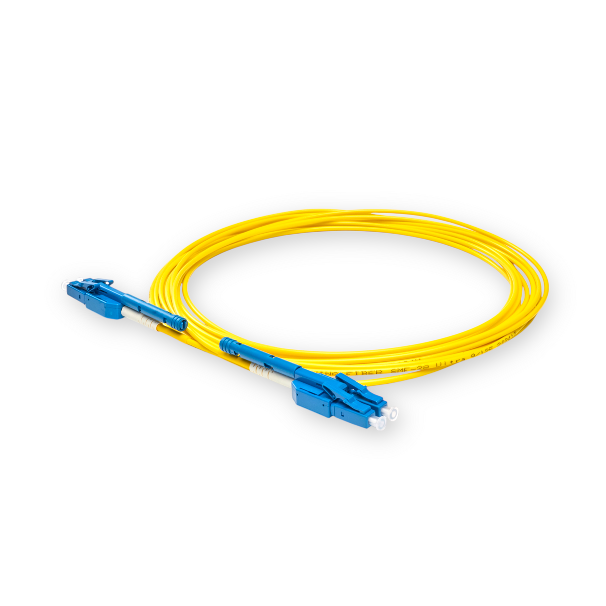 Push-Pull Tab Uniboot Ultra Low Loss 0.1dB Single-mode LC/UPC to LC/UPC Fiber Patch Cable | Polarity Switchable | Corning SMF-28 Ultra Fiber | OS1/OS2 Compatible | OFNP Jacket | Speedy Model A Push-Pull Tab Uniboot