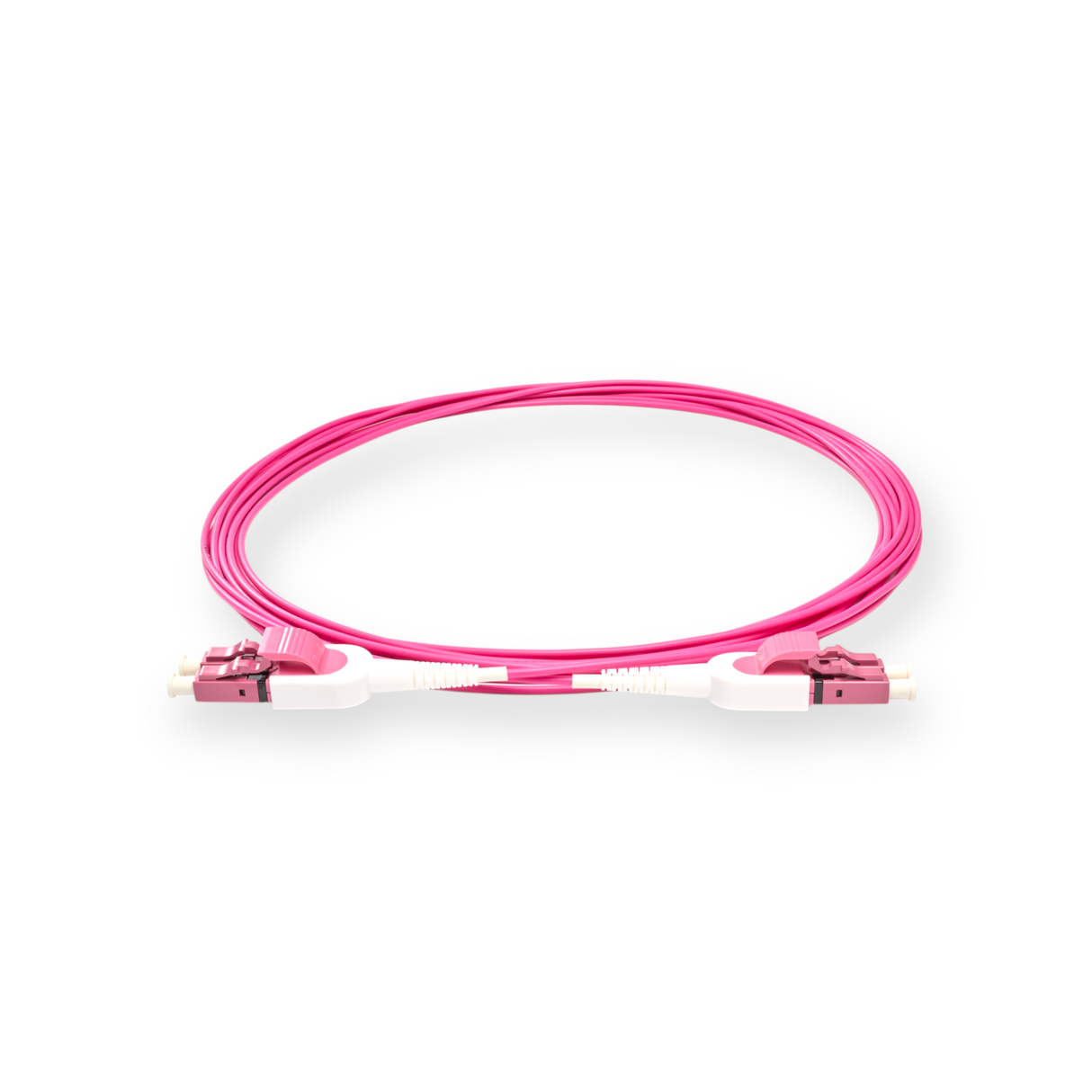 Uniboot Ultra Low Loss 0.1dB OM4 LC/UPC to LC/UPC Fiber Patch Cable | Polarity Switchable | Corning OM4 Fiber | Magenta Connector | OFNP Jacket | Speedy Model E Uniboot