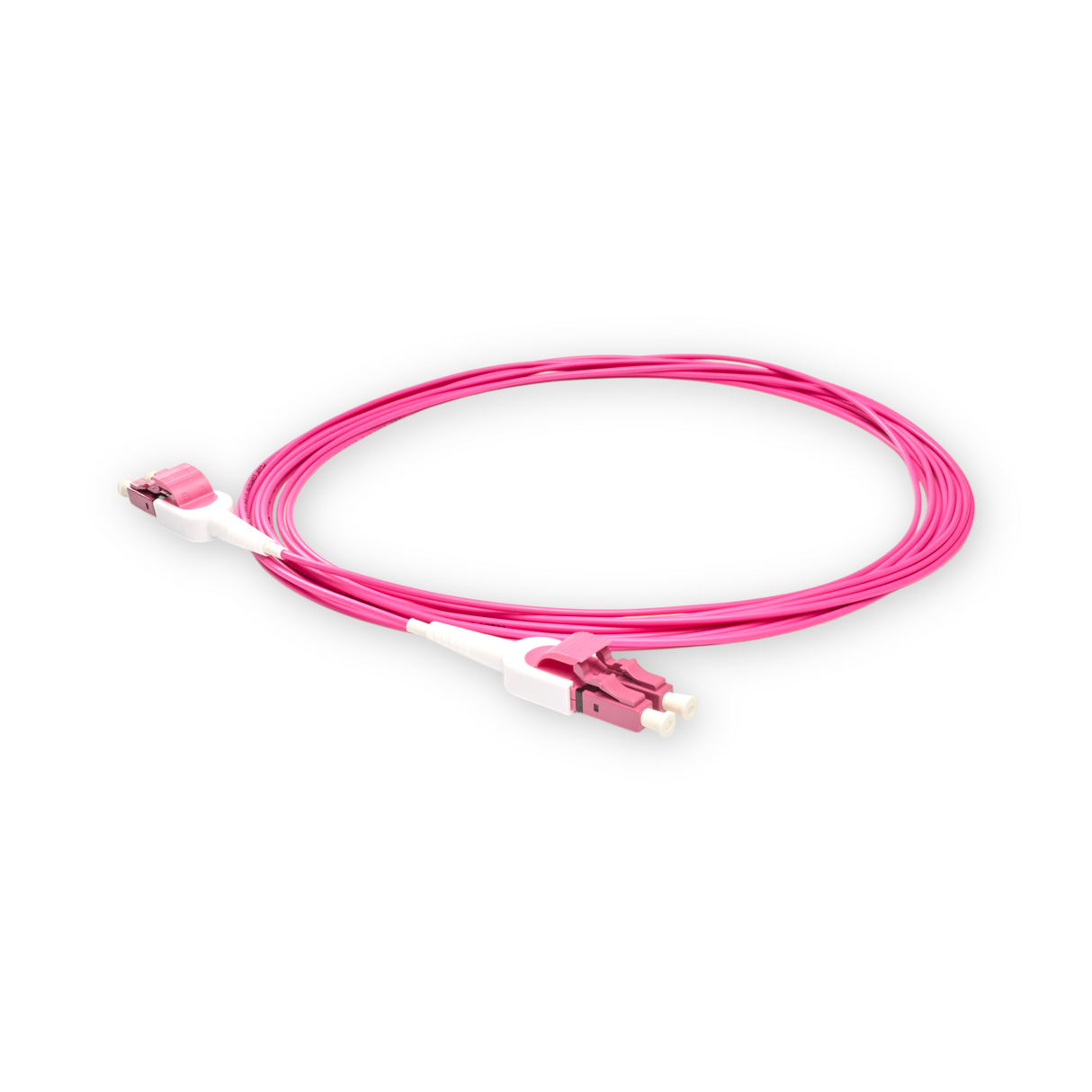 Uniboot Ultra Low Loss 0.1dB OM4 LC/UPC to LC/UPC Fiber Patch Cable | Polarity Switchable | Corning OM4 Fiber | Magenta Connector | OFNP Jacket | Speedy Model E Uniboot