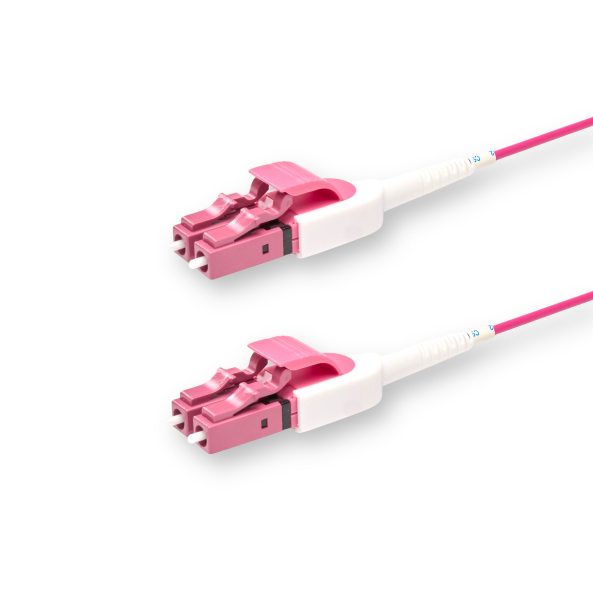 Uniboot Ultra Low Loss 0.1dB OM4 LC/UPC to LC/UPC Fiber Patch Cable | Polarity Switchable | Corning OM4 Fiber | Magenta Connector | OFNP Jacket | Speedy Model E Uniboot