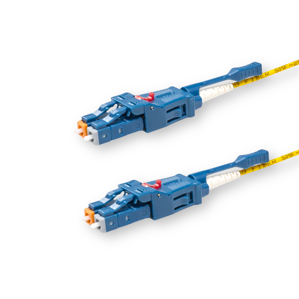 Push-Pull Tab Uniboot Ultra Low Loss 0.1dB Single-mode LC/UPC to LC/UPC Fiber Patch Cable | Polarity Switchable | Corning SMF-28 Ultra Fiber | OS1/OS2 Compatible | OFNR Jacket | Speedy Model O Push-Pull Tab Uniboot