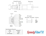 8 Fibers Elite MTP® Male Multimode Fiber Loopback Module