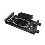 Fiber Optic Terminal Box | 12 LC/UPC SM Pigtails | 6 LC Duplex Adapters